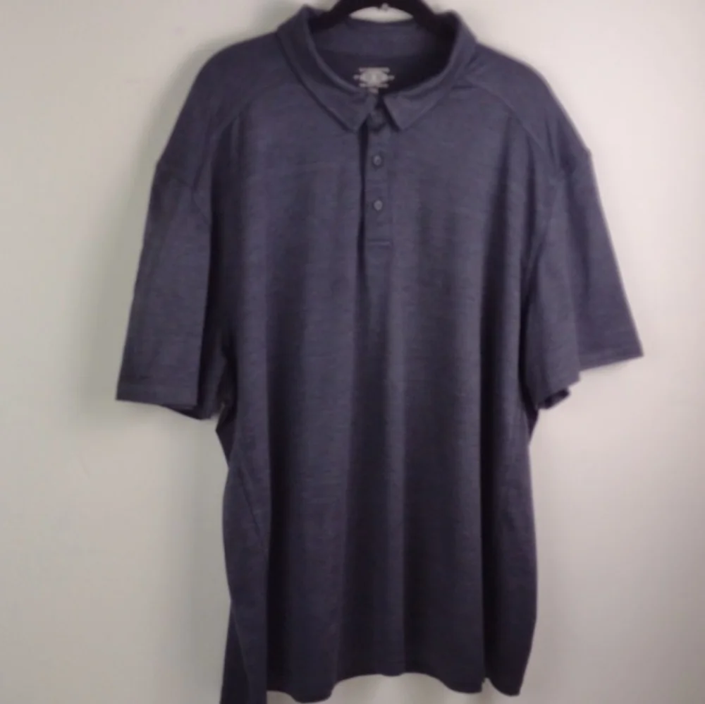 G.H. Bass & Co Charcoal Slate Polo Shirt 2XL - Picture 4 of 11